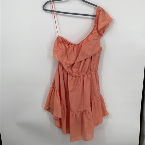 Free People Endless Summer Lover Lane One Shoulder Ruffle Mini Dress Size Large - Picture 3 of 11